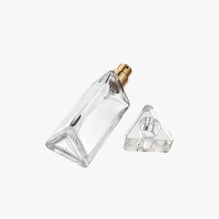 Botol parfum kaca berbentuk segitiga berukuran 30ml-50ml