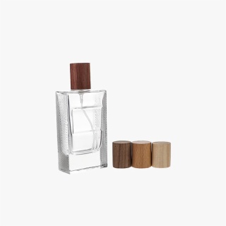 Botol parfum kaca setebal 60ml dengan tutup kayu