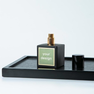 botol parfum hitam-khusus-dengan-kemasan-label