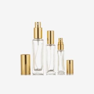 Botol Parfum Persegi Panjang dengan Tutup Emas Grosir